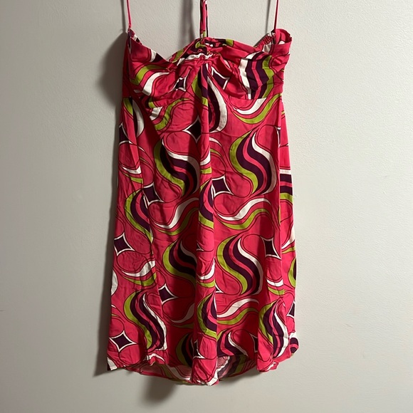 Zara 70’s Printed Halter Mini Dress - Picture 1 of 3